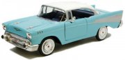 Chevrolet Bel Air 1957 - turquoise/white - scale 1:24
