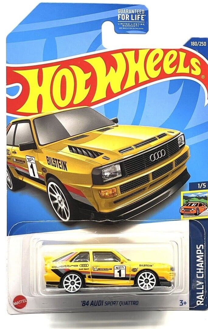 Audi Quattro Sport 1984 gelb Hot Wheels 1 64