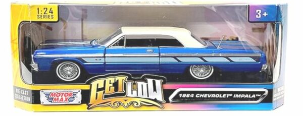 Chevrolet Impala low rider 1964 blå - skala 1:24 - Bild 2