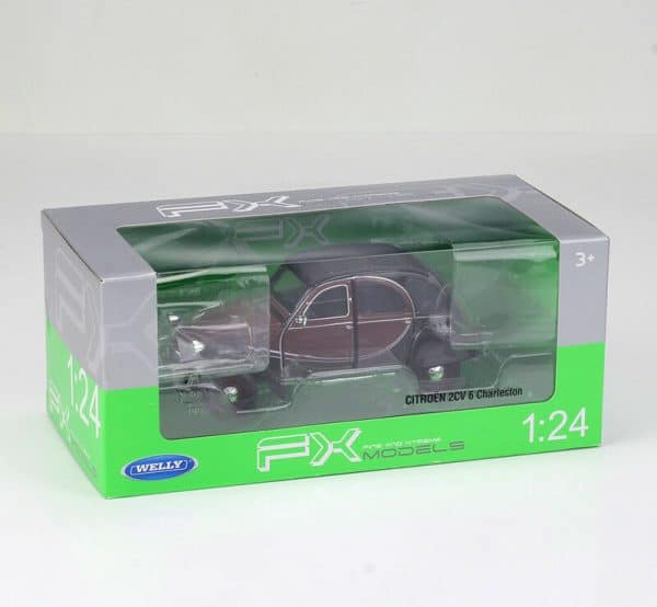 Citroen 2CV Charleston - rød/sort - skala 1:24 - Billede 2