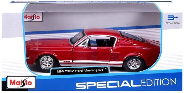 Ford Mustang GT 1967 rød - skala 1:24 - Bilde 2