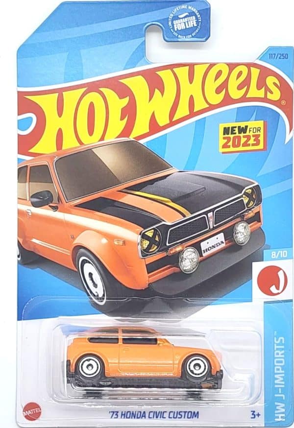 Honda Civic custom 1973 orange - Hot Wheels 1:64