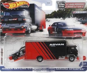 Nissan Skyline GTR R32 "Advan" ja Sakura Sprinter - Hot Wheels 1:64