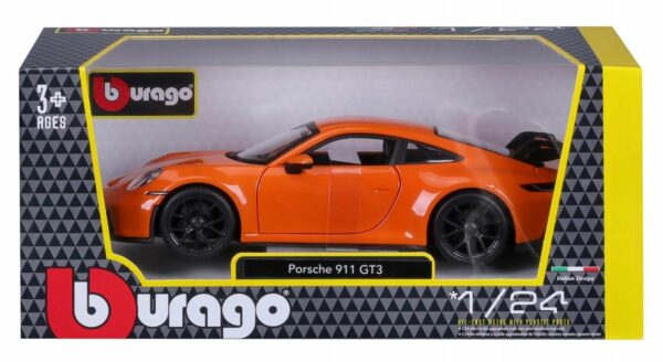 Porsche 911 GT3 2021 orange - skala 1:24 - Billede 3