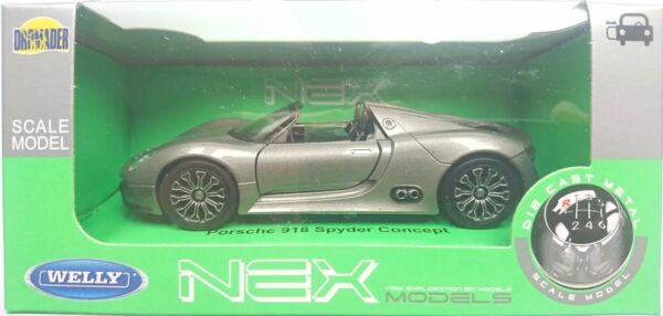 Porsche 918 Spyder Concept - sølv - skala 1:24 - Billede 2