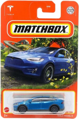 Tesla Model X blue - Matchbox 1:64