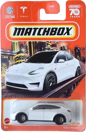 Tesla Model Y hvid - Matchbox 1:64