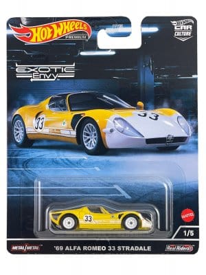 Alfa Romeo 33 Stradale 1969 yellow - Hot Wheels 1:64