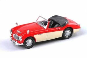 Austin Healey 100/6 punainen/valkoinen - mittakaava 1:43