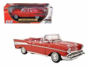 Chevrolet Bel Air 1957 Convertible - red/white - Scale 1:18