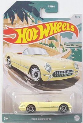 Chevrolet Corvette 1955 keltainen - Hot Wheels 1:64