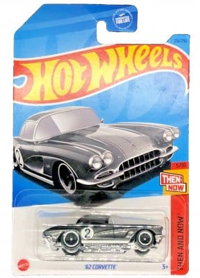 Chevrolet Corvette 1962 harmaa/musta - Hot Wheels 1:64