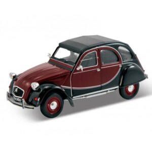 Citroen 2CV Charleston - rød/sort - skala 1:24