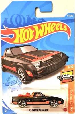 Dodge Rampage 1982 black/red - Hot Wheels 1:64
