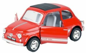 Fiat 500 punainen - mittakaava 1:24