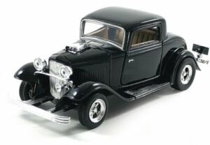 Ford Coupe custom 1932 musta - Mittakaava 1:24
