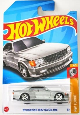 Mercedes 560 SEC AMG 1989 silver - Hot Wheels 1:64