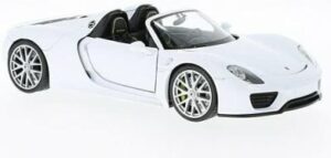 Porsche 918 Spyder open - vit - skala 1:24