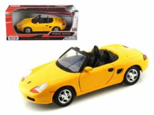 Porsche Boxster Cab 2010 keltainen – mittakaava 1:24
