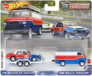 Rover P6 Group 2 1970 ja rallivan perävaunu - Hot Wheels 1:64