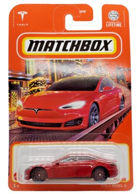 Tesla Model S red - Matchbox 1:64