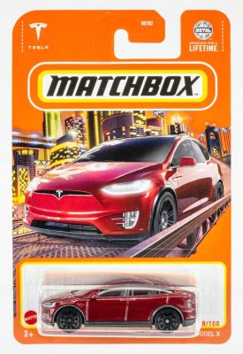 Tesla Model X red - Matchbox 1:64