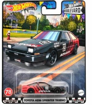 Toyota AE86 Sprinter Trueno punainen/musta - Hot Wheels 1:64
