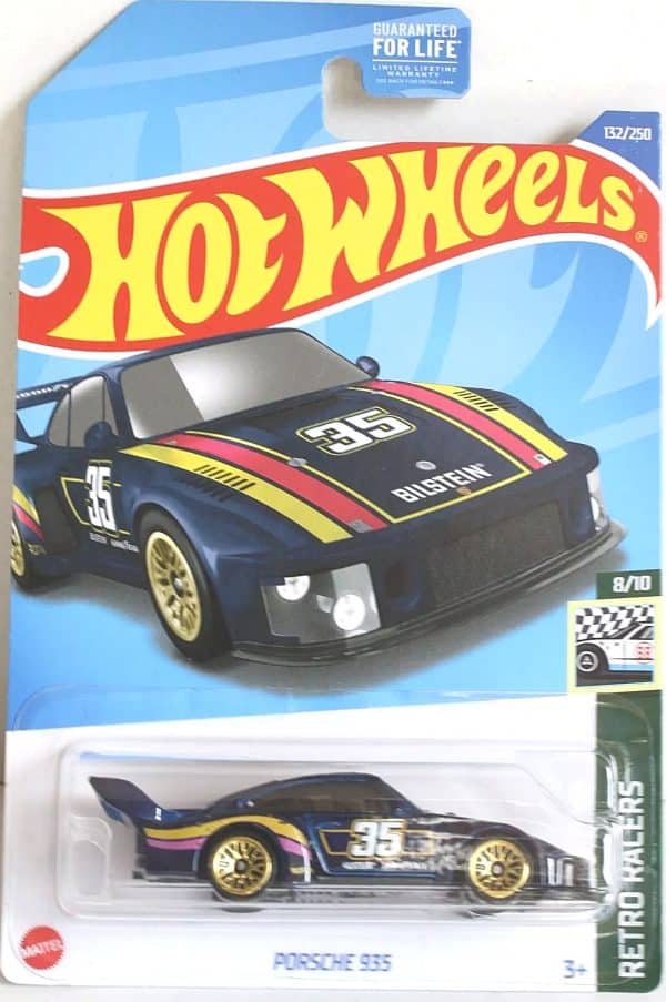 Porsche 935 no35 blå - Hot Wheels 1:64 (long card)