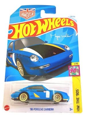 Porsche Carrera 1996 sininen - Hot Wheels 1:64