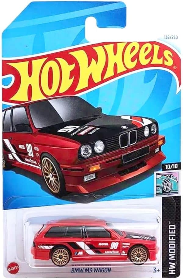 BMW M3 Wagon röd - Hot Wheels 1:64 (skadad förpackning)