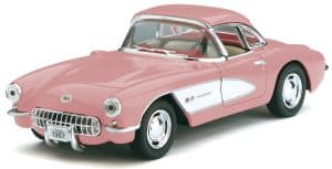 Chevrolet Corvette 1957 pinkki - mittakaava 1:34