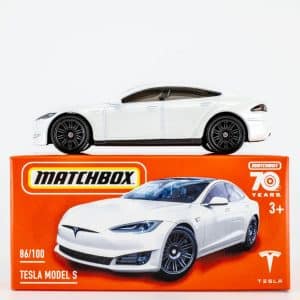 Tesla Model S white - Matchbox 1:64 (box)