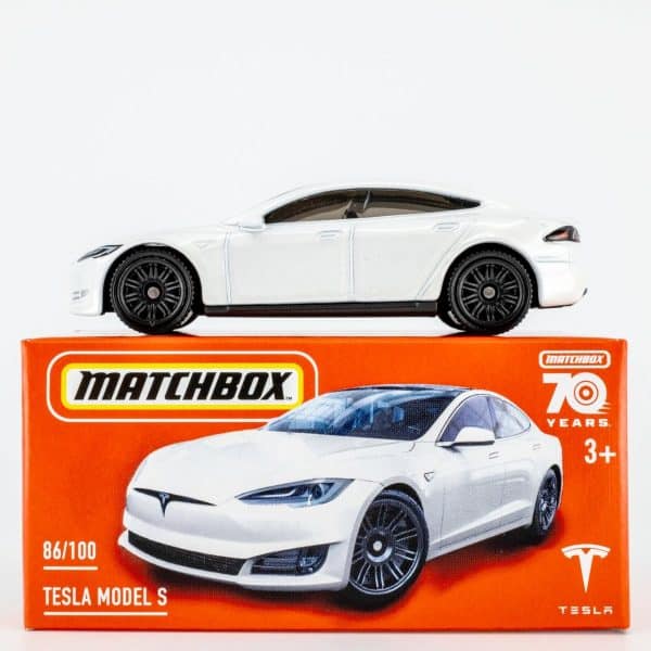 Tesla Model S weiß - Matchbox 1:64 (Box)