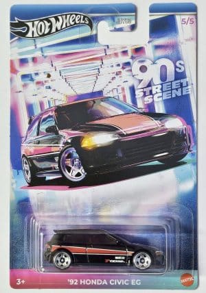 Honda Civic EC 1992 90-luvun katukuva - Hot Wheels 1:64