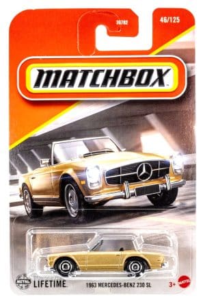 Mercedes Benz 230 SL 1963 gold - Matchbox 1:64