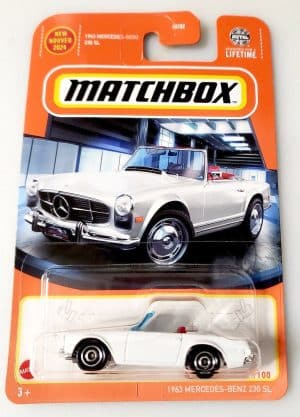 Mercedes Benz 230 SL 1963 white - Matchbox 1:64