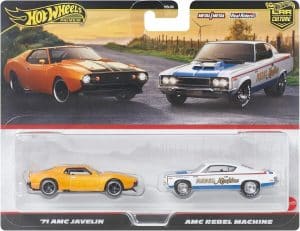 2 -Pack AMC Javelin 1971, AMC Rebel Machine - Hot Wheels 1:64