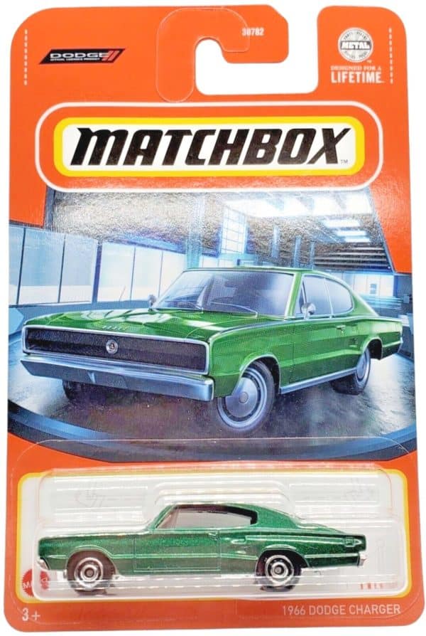 Dodge Charger 1966 grön - Matchbox 1:64