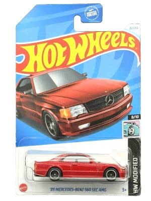 Mercedes 560 Sec AMG 1989 Red - Hot Wheels 1:64