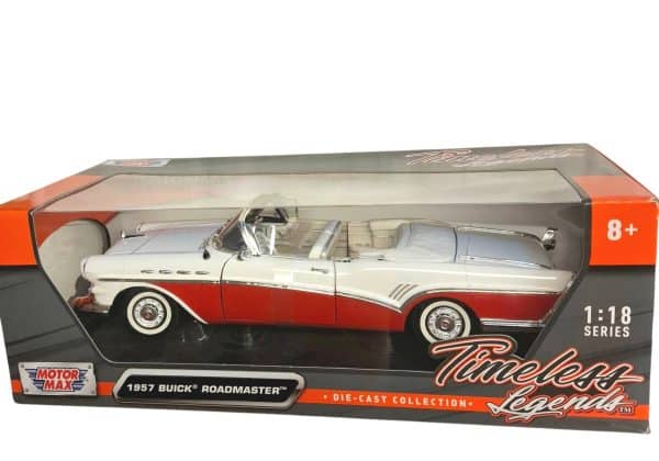 Buick Roadmaster Convertible 1957 vit/röd - skala 1:18 - Bild 4