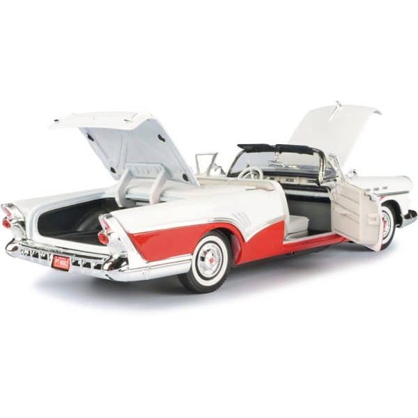 Buick Roadmaster Convertible 1957 vit/röd - skala 1:18 - Bild 3
